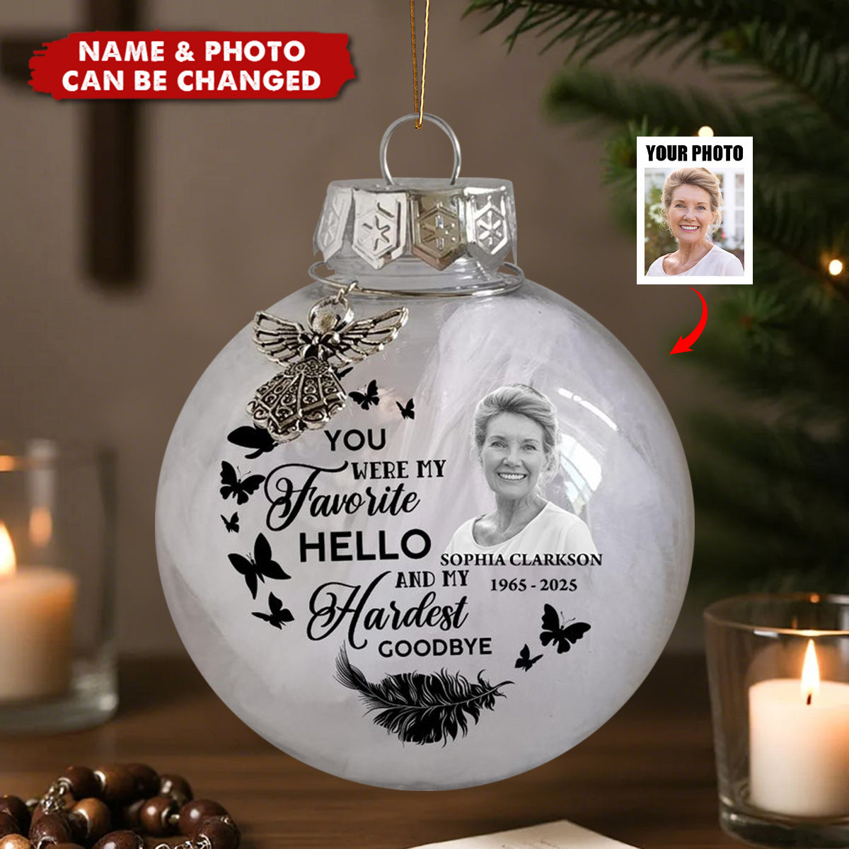 Angel Heaven Memorial Ornament - Memorial Christmas Ornament