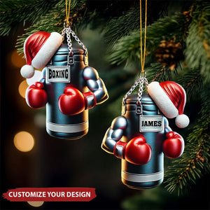 Custom Name Boxing Ornament - Personalized Acrylic Christmas Ornament