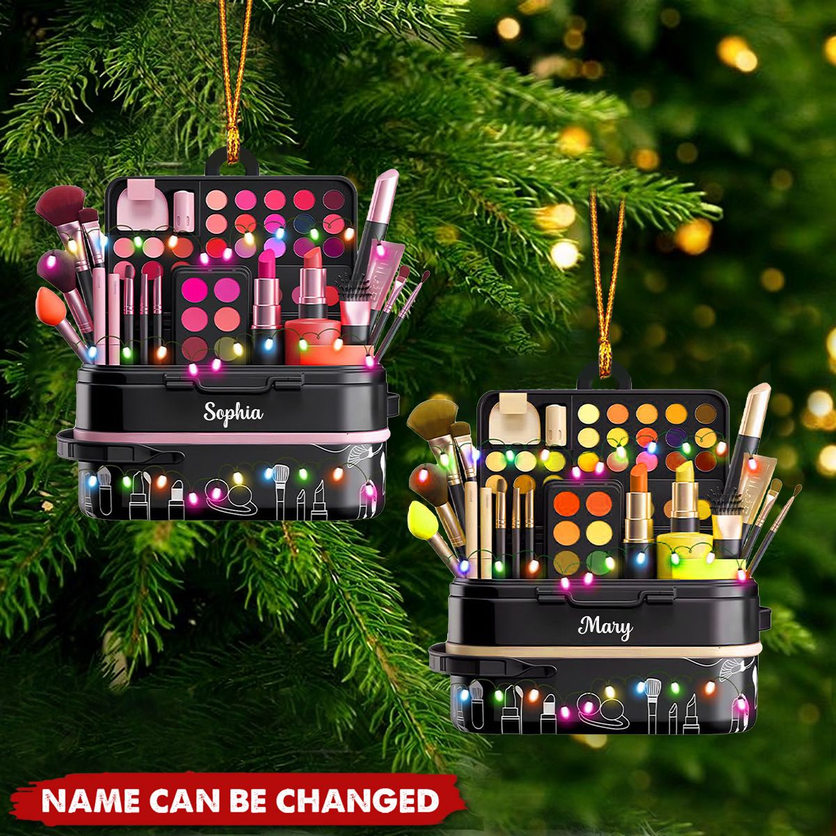 Personalized Makeup Tools Christmas Ornament 2024