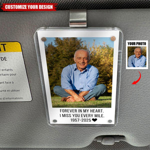 Dad Gifts Custom Photo Car Visor Clip - Personalized Father's Day Gift For Him