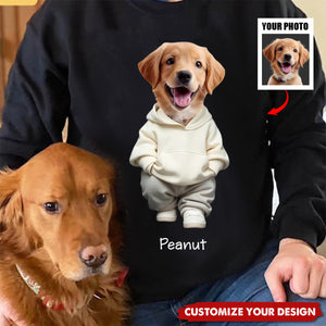 Custom Face Cute Dog  - Personalized Custom Unisex Sweatshirt - Gift For Dog Lovers