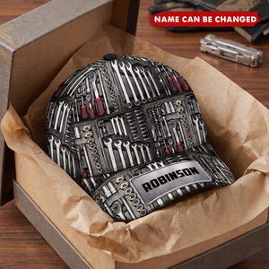 Tool Box Mechanic Custom Classic Cap, Father's Day, Gifts for Men, Toolkit