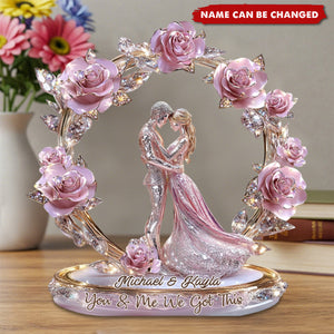 You & Me We Got This - Personalized Custom Shaped Acrylic Plaque, Gift for Couple