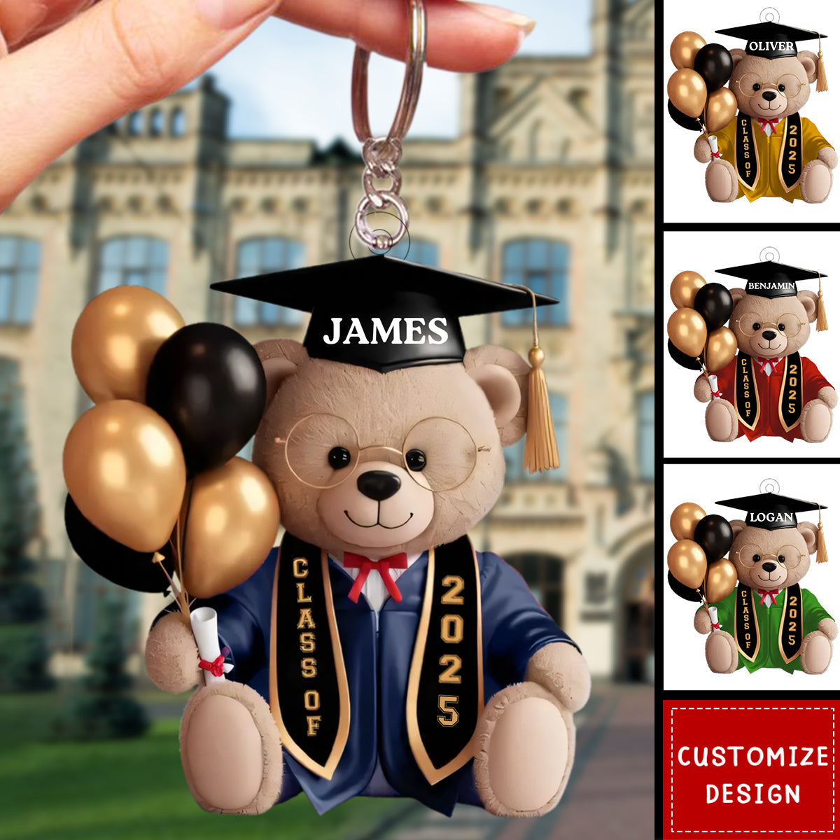 Time To Soar - Family Personalized Acrylic Keychain, Graduation Gift