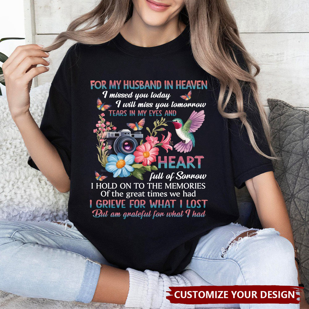 Missing You Every Day, Loving You Always - Memorial  Personalized T-Shirt