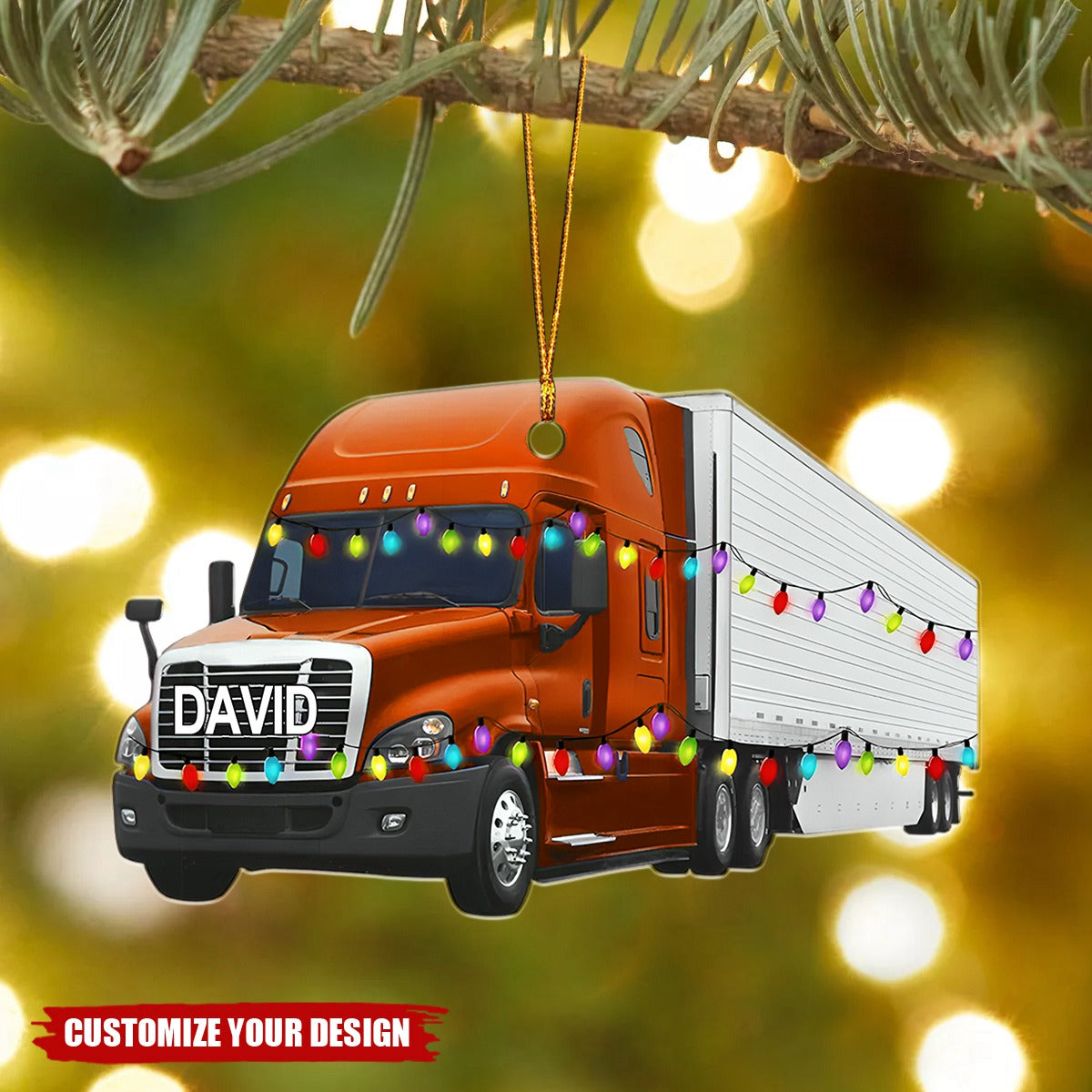 Personalized Truck Christmas Ornament Truck Driver Christmas Truck Ornament Christmas Gift For Driver Tree Hanging Decor