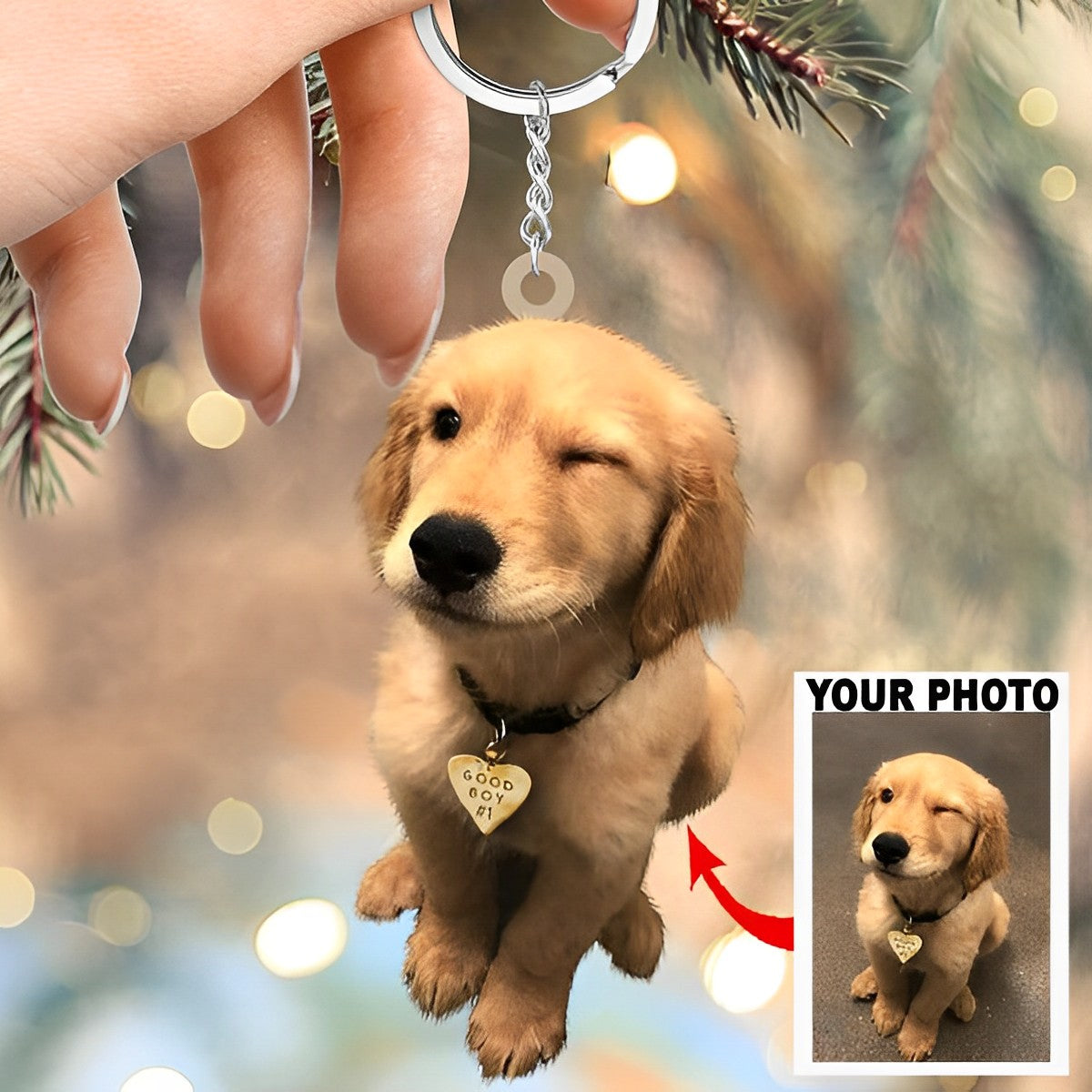 Personalized Keychain -  Gift For Dog Lover - Custom Your Photo Keychain