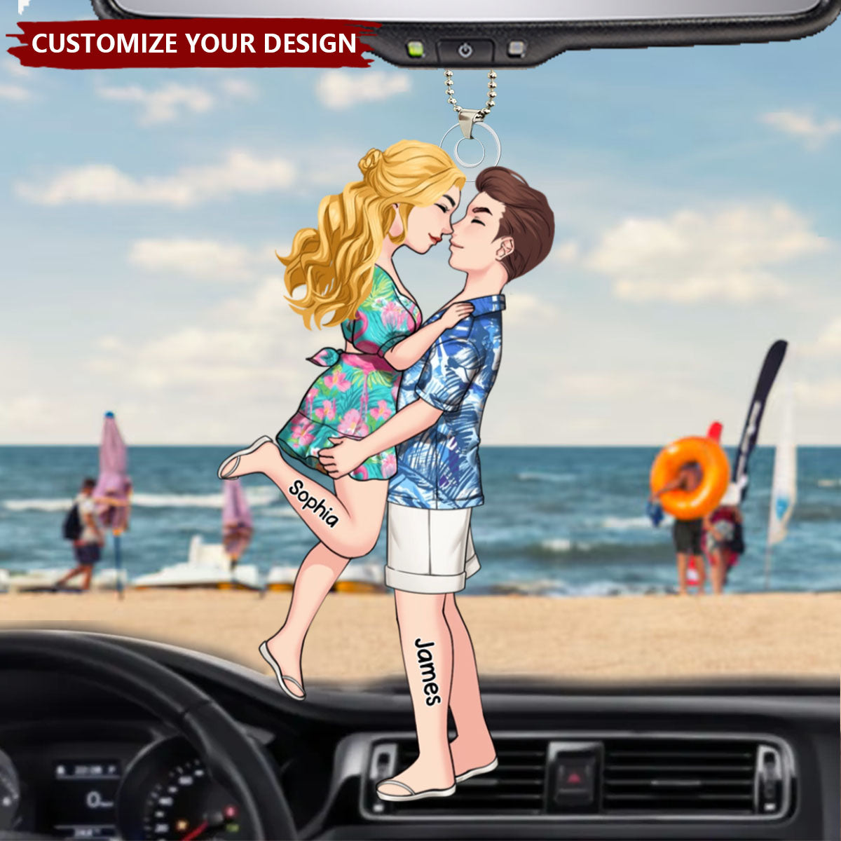 Drive Safe I Love You - Couple Personalized Car Ornament