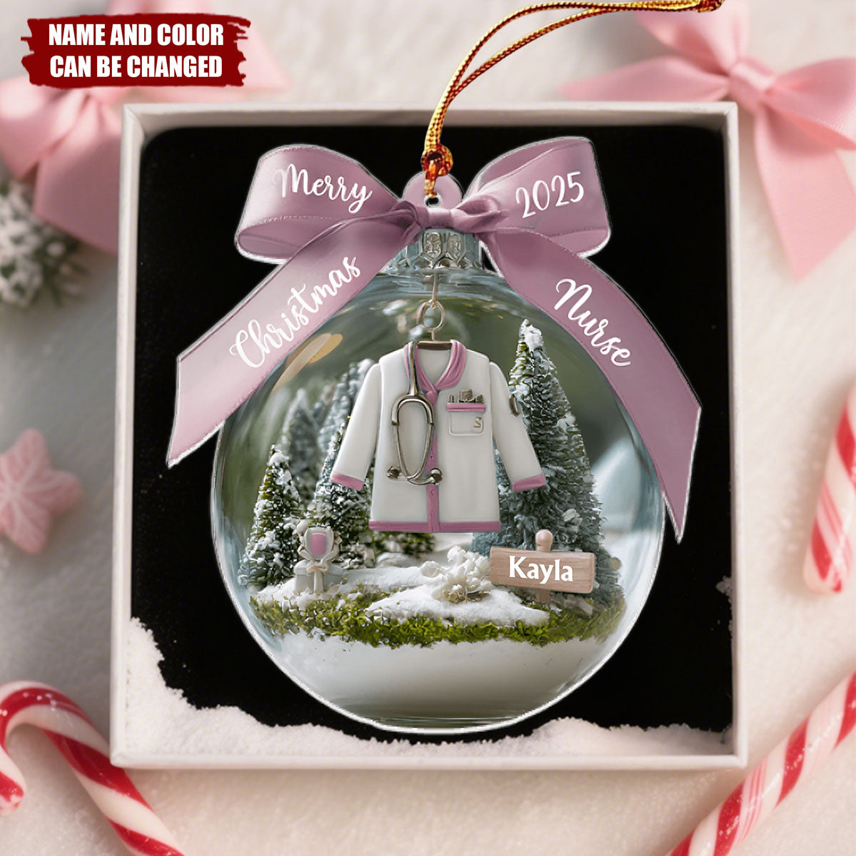 Awesome Nurse - Personalized Christmas Acrylic Ornament