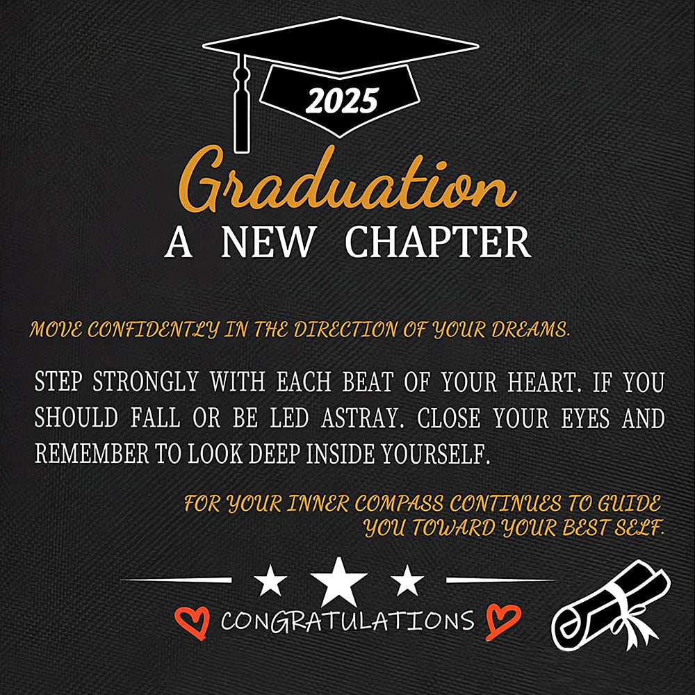 Personalized Leather Graduation Bracelet - Meaningful Gift for New Grads