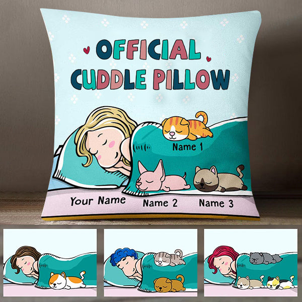 Cat Official Cuddle Pillow - Personalized Custom Throw Pillow