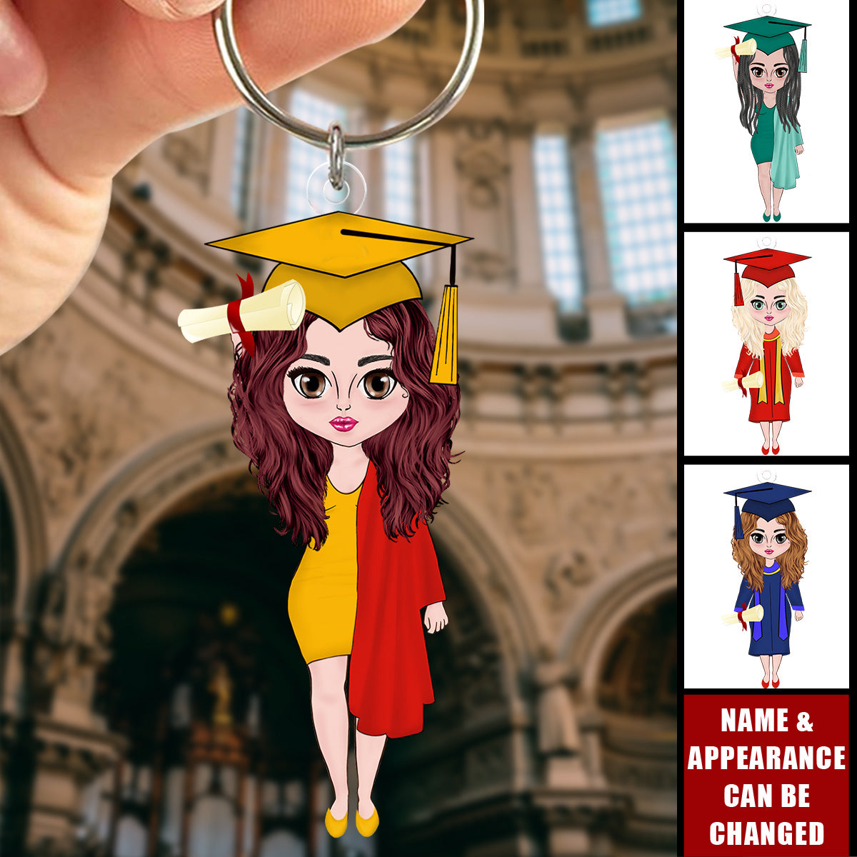 Graduation Girls - Personalized Acrylic Keychain - Graduation Gifts