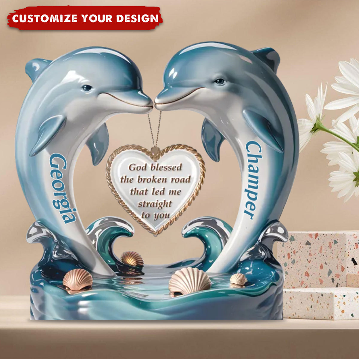 From One Heart To Another, Always - Couple Personalized Acrylic Plaque
