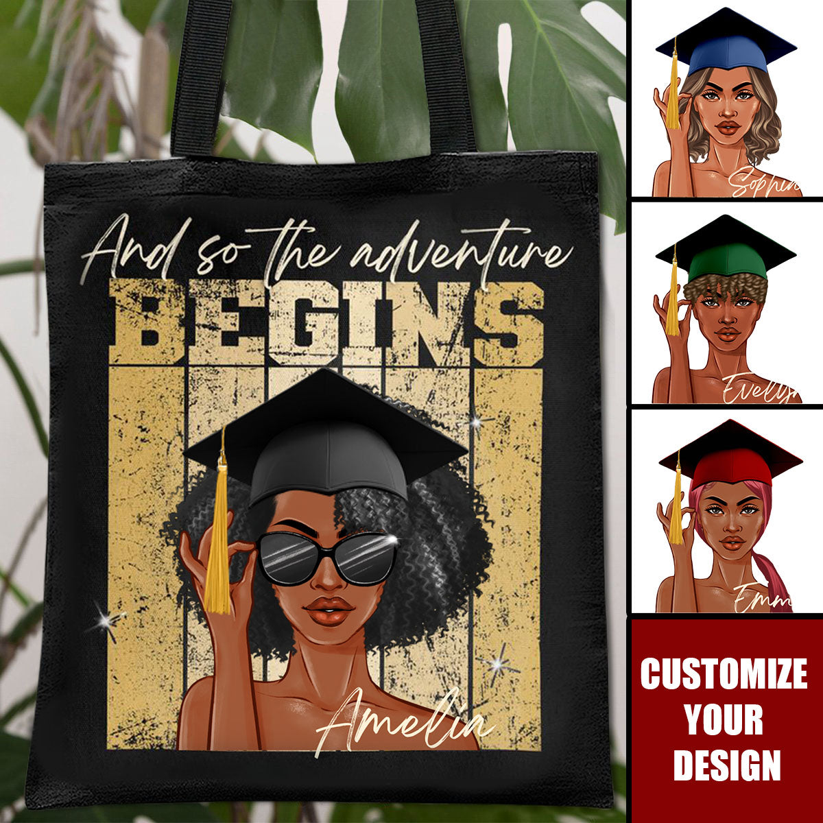 Graduation And So The Adventure Begins - Personalized Tote Bag