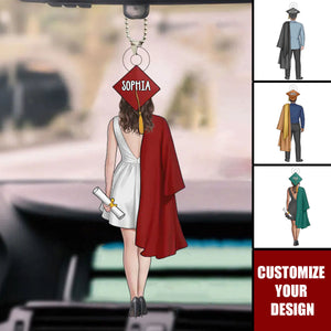 The Future Is Yours, Go Shine - Family Personalized Acrylic Car Ornament, Graduation Gift