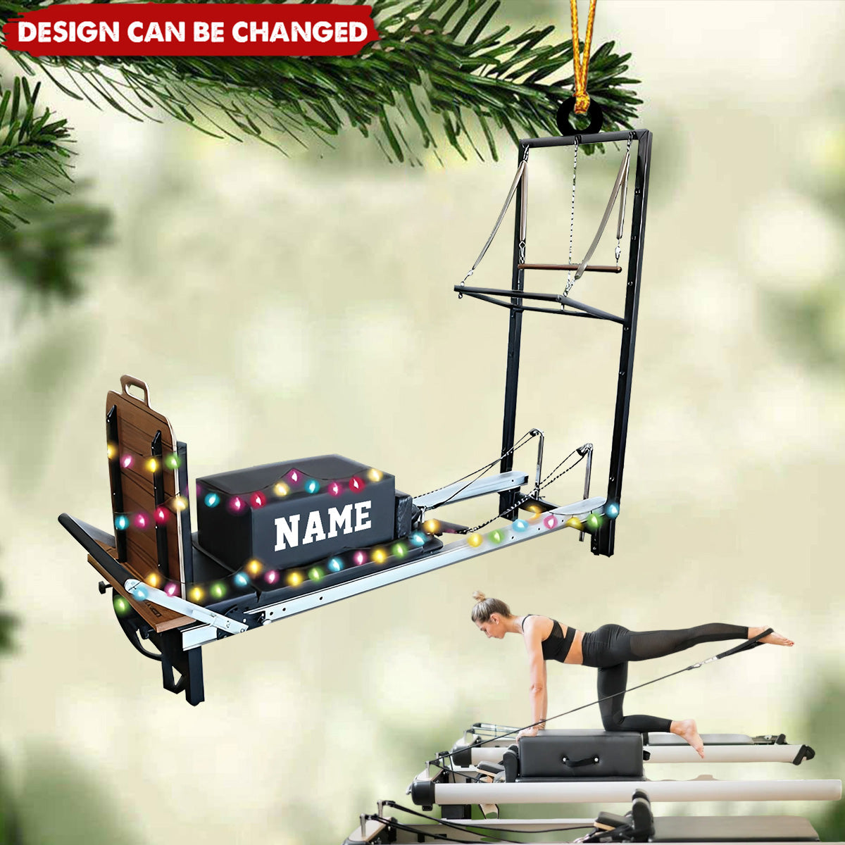 Pilates Equipment Hanging Ornament, Pilates Flat Ornament, Pilates Studio Decor