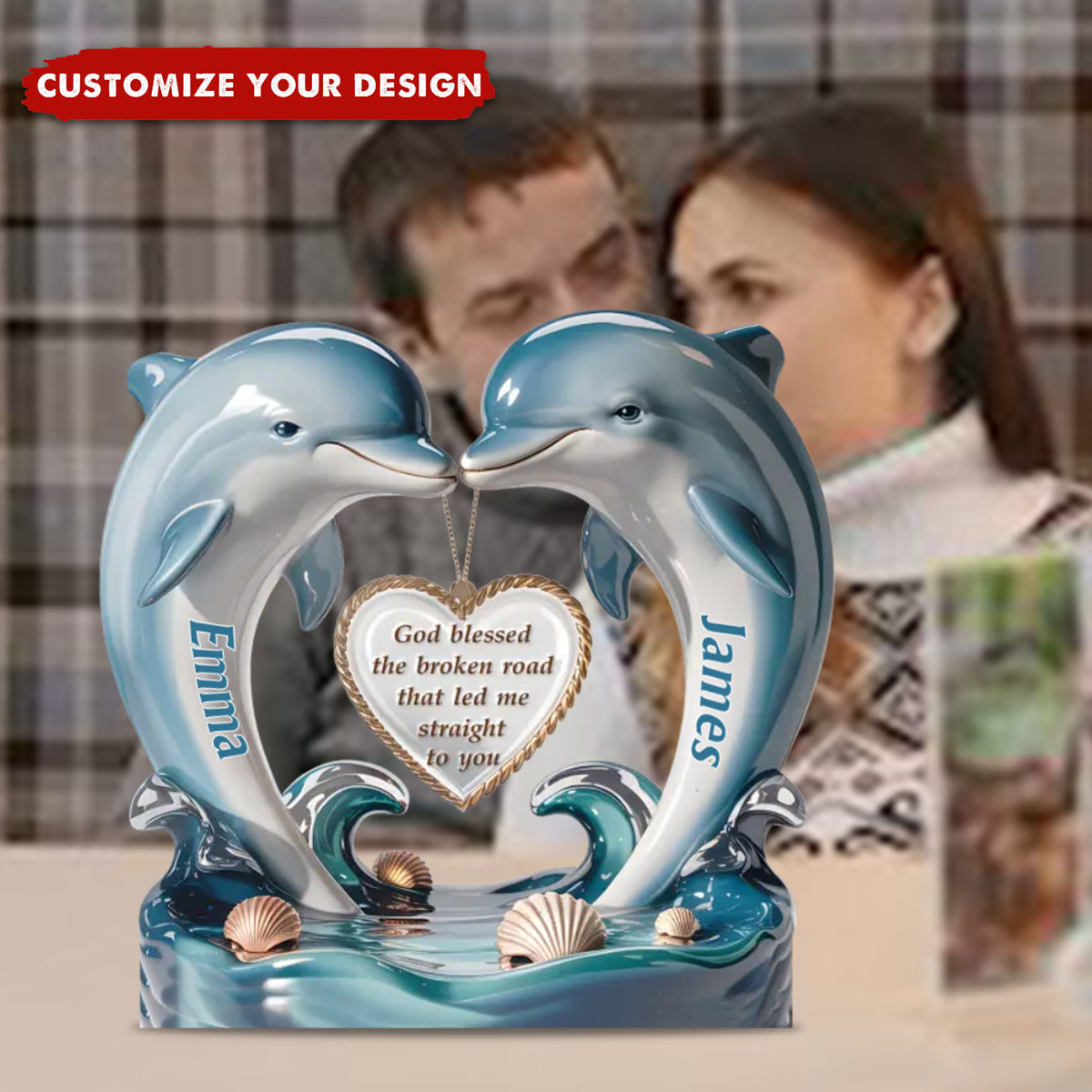 From One Heart To Another, Always - Couple Personalized Acrylic Plaque