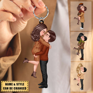 Hug Couple Personalized Keychain Perfect Gift For Your Lover