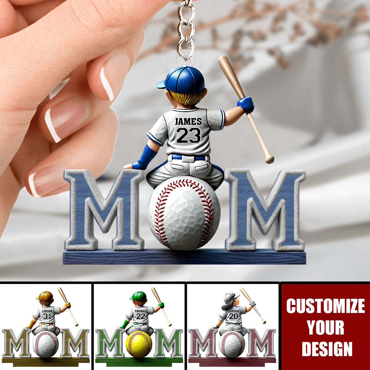 Great Players Are Raised By Even Greater Moms - Personalized Acrylic Keychain