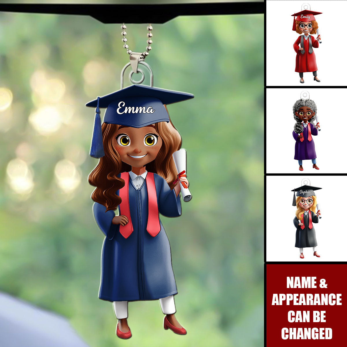 Graduation Girls - Personalized Acrylic Ornament - Graduation Gift For She