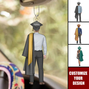 The Future Is Yours, Go Shine - Family Personalized Acrylic Car Ornament, Graduation Gift