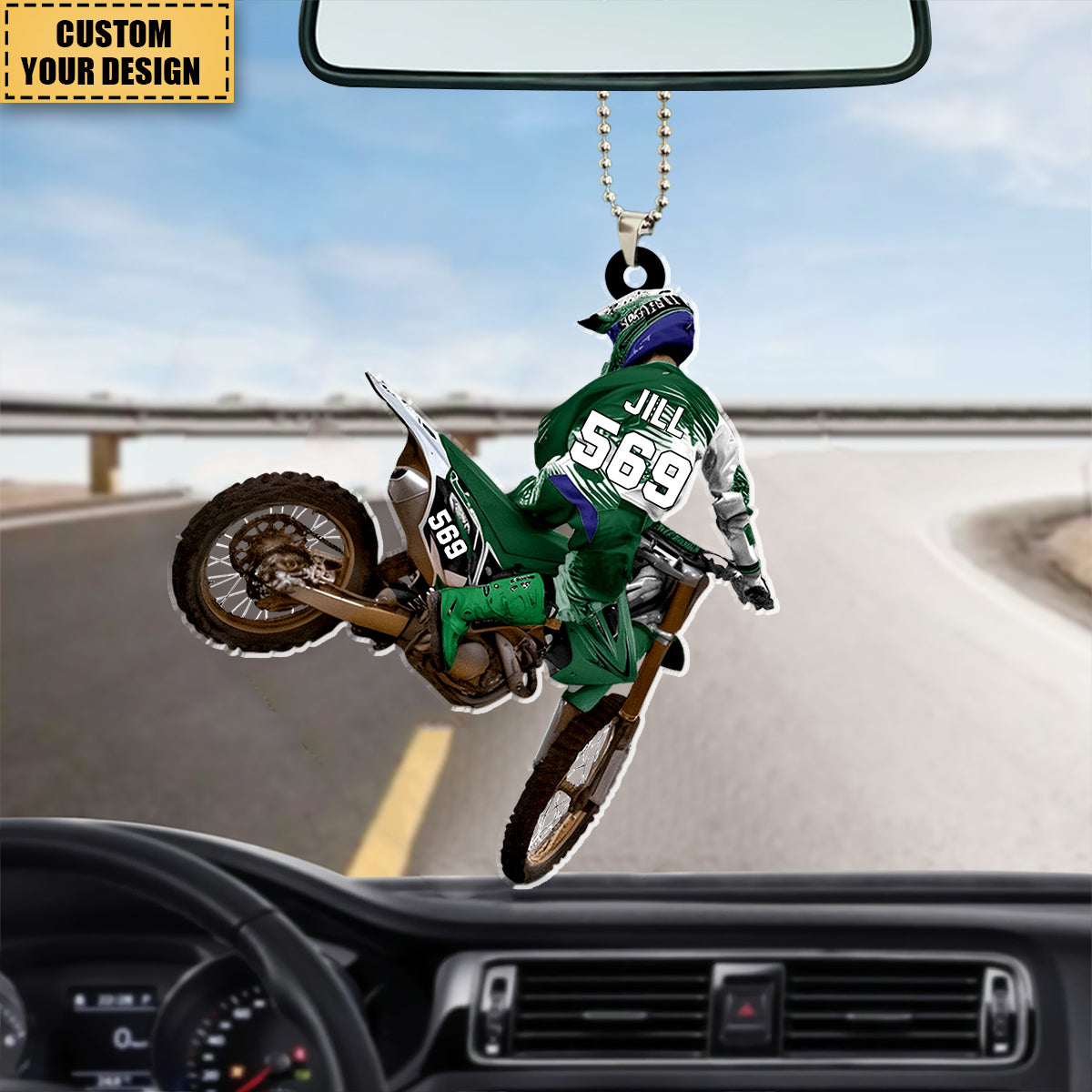 Fierce Motocross Racer Personalized Ornament, Gift For Motocross Lovers