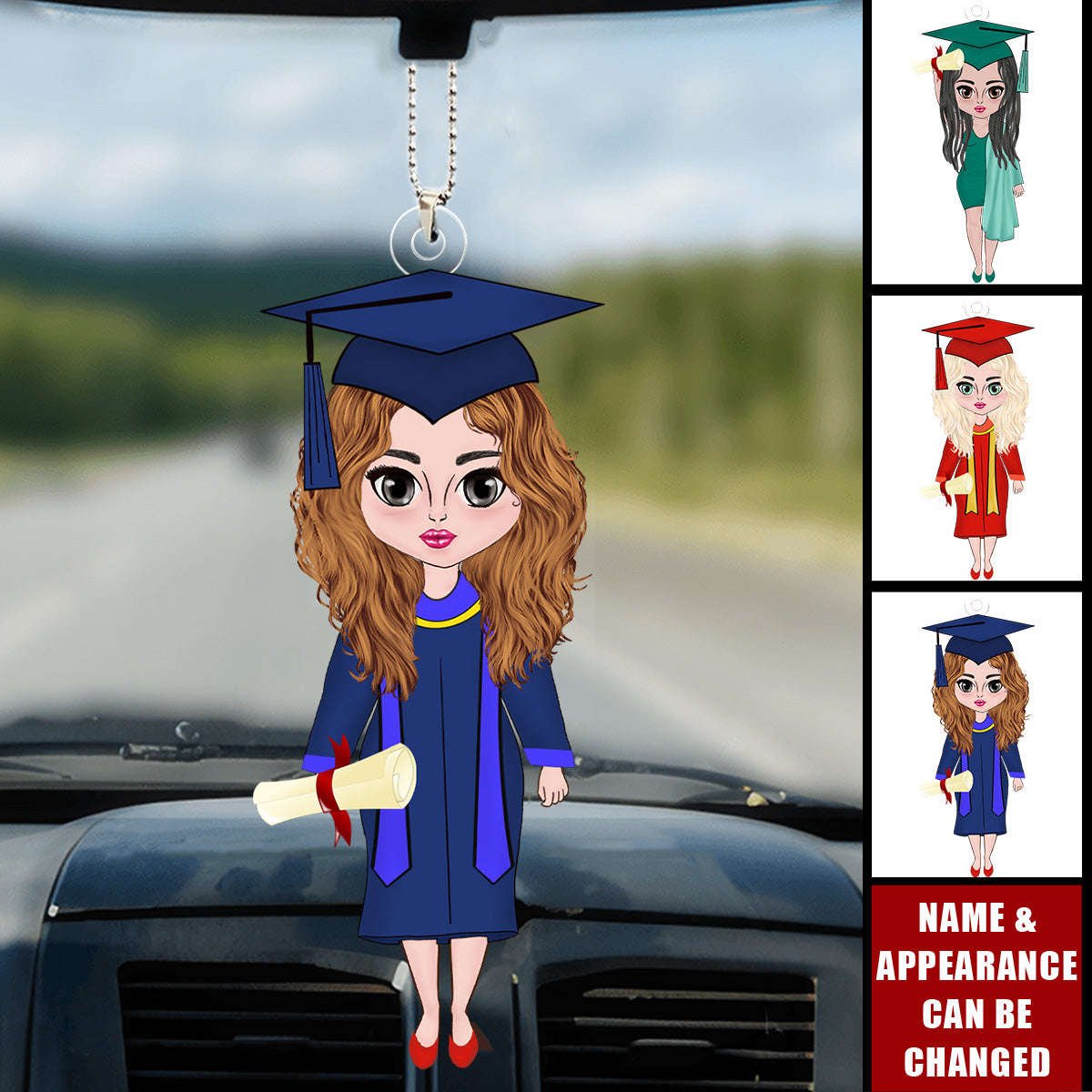 Graduation Girls - Personalized Acrylic Ornament  - Graduation Gifts