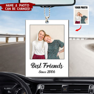 Gift For Couples, Husband, Wife, Friends - Personalized Car Photo Ornament