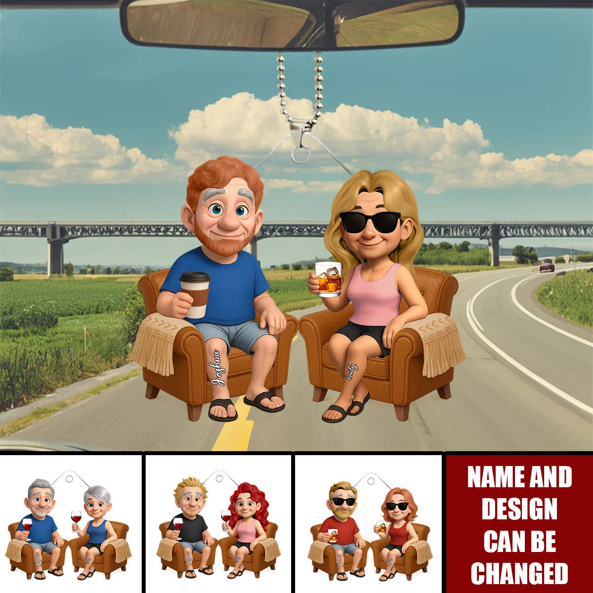 Welcome To Grandma Grandpa House - Personalized Acrylic Ornament, Car Hanger