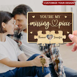 Together, We Complete The Puzzle Of Love - Couple Personalized Acrylic Puzzle Key Holder