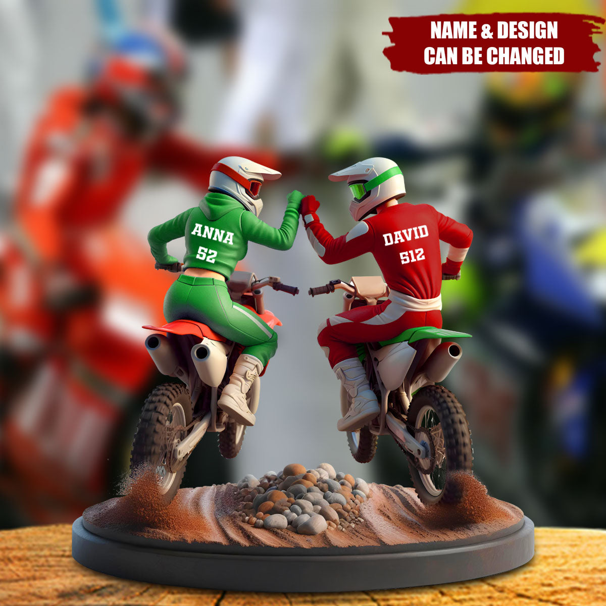 Dirt Bike Couple Acrylic Plaque - Personalized Gifts For Couple