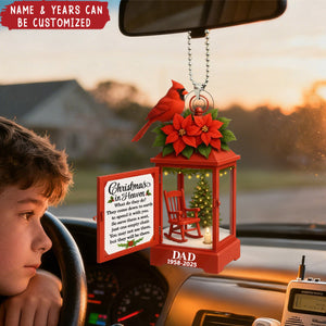 Christmas In Heaven - Personalized Lantern Memorial Car Ornament