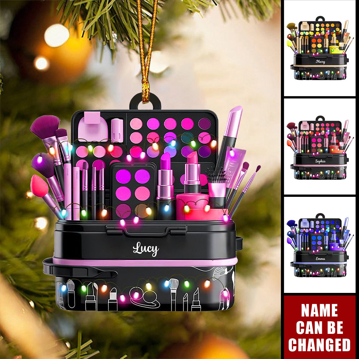 Personalized Makeup Tools Christmas Ornament 2024