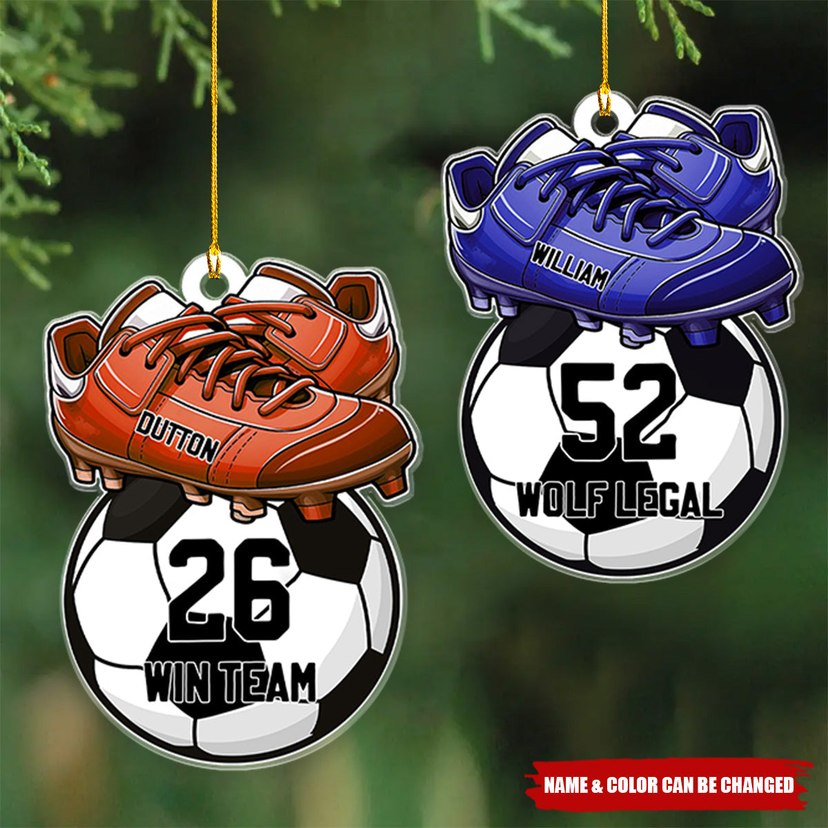 Shoes On Soccer Personalized Ornament, Gift For Soccer Lovers