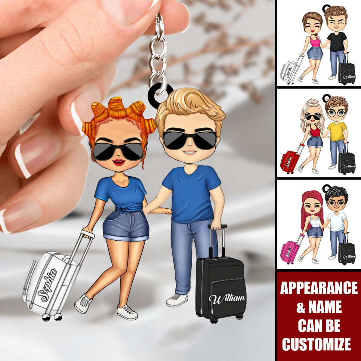Our Adventure Travel Couples - Personalized Acrylic Keychain