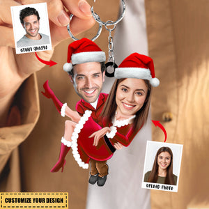Personalized Christmas Couple Keychain - Prefect Gift For Couple