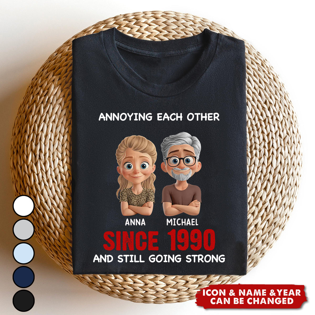 Custom Unisex T-shirt - Personalized Anniversary Wedding Gifts For Husband And Wife