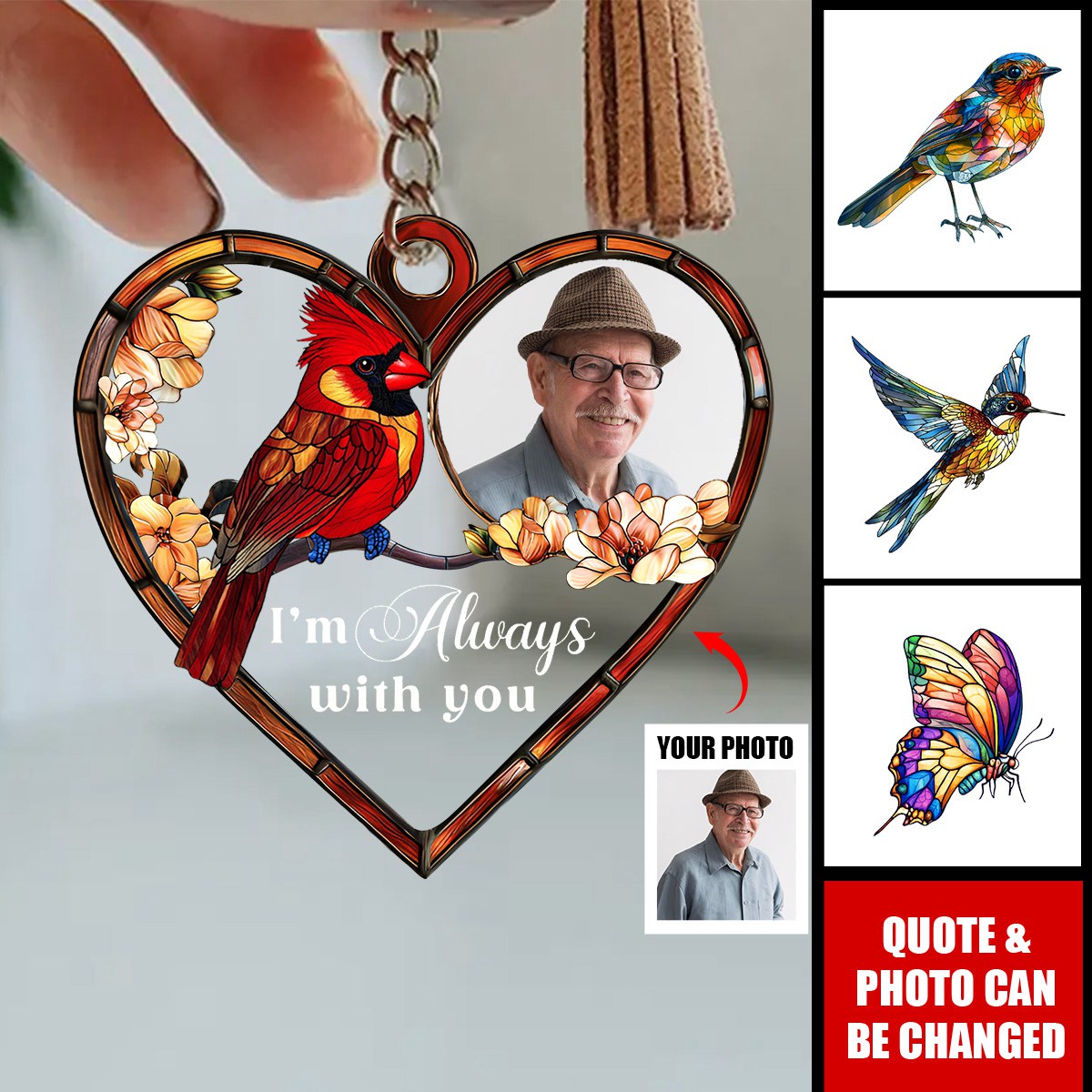 I'm Always With You - Personalized Gift Grandma's Favorite Acrylic Keychain