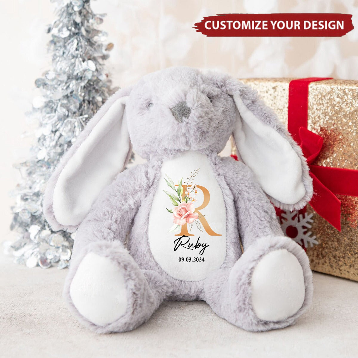 Personalised Plush Soft Toy, Your Name Teddy, Cuddly Toy, Girls and Boys Teddy Baby Shower Gift