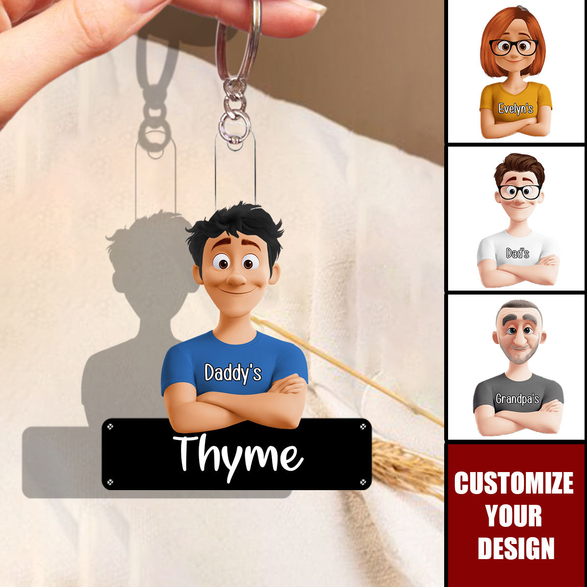 Plant Marker - Personalized Acrylic Keychain, Gift For Gardener