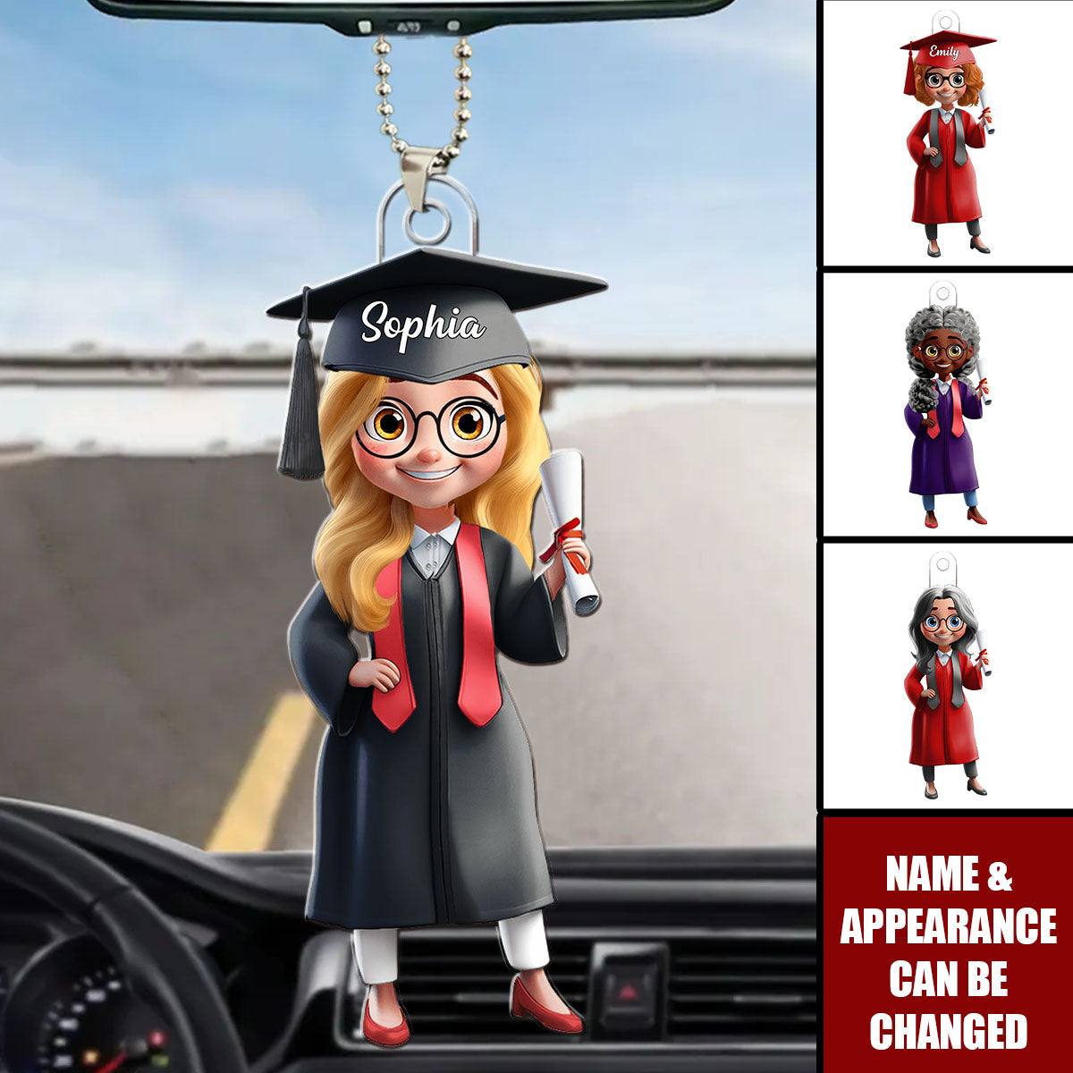 Graduation Girls - Personalized Acrylic Ornament - Graduation Gift For She