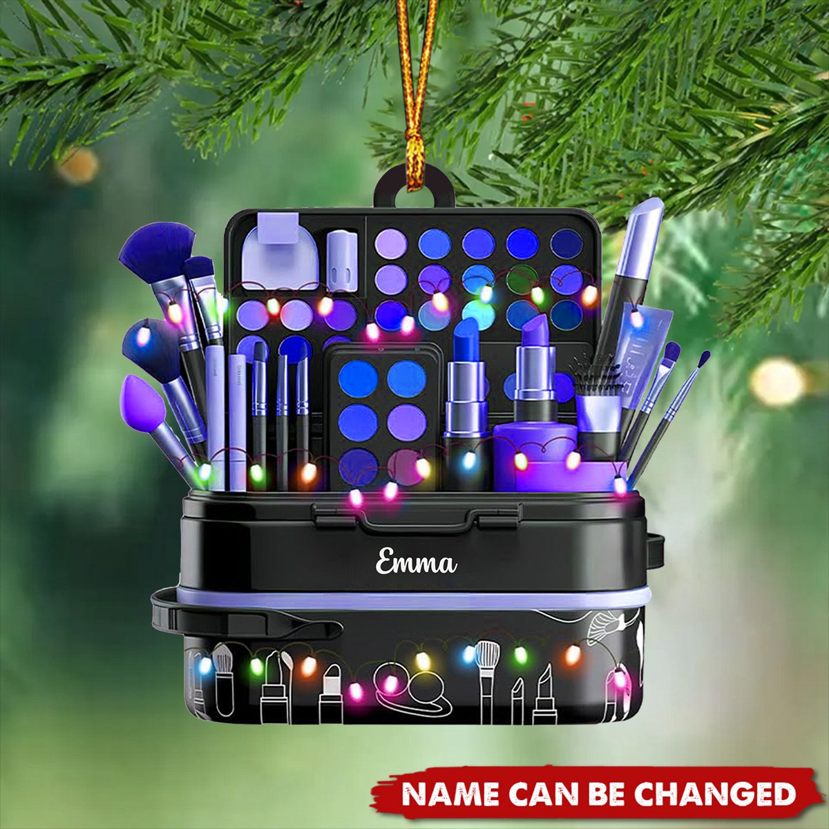 Personalized Makeup Tools Christmas Ornament 2024