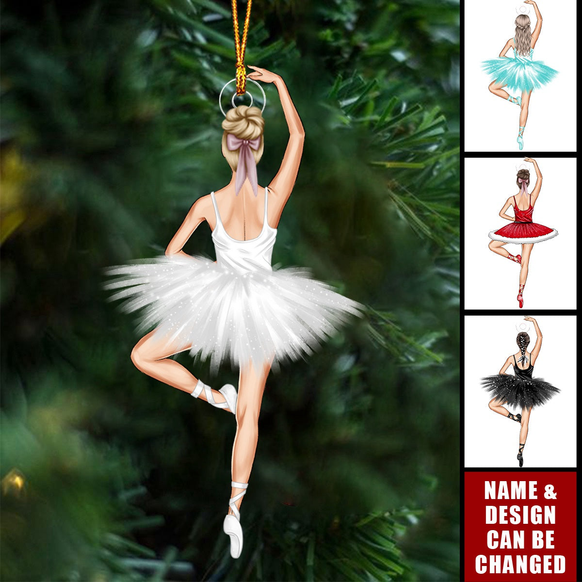 Personalized Gifts For Ballet Dancer Christmas Ornament