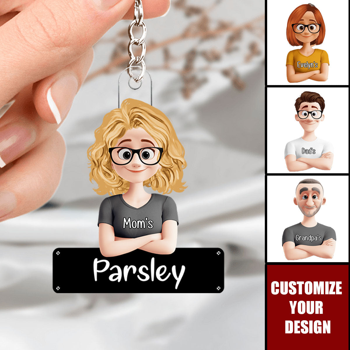 Plant Marker - Personalized Acrylic Keychain, Gift For Gardener