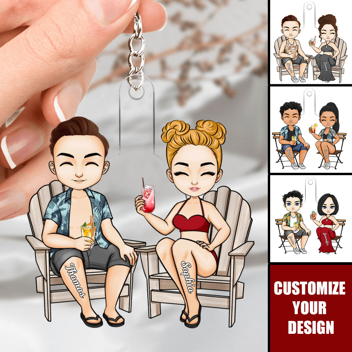Couple Trip In Progress - Personalized Acrylic Keychain