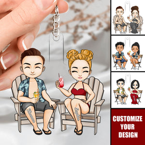 Couple Trip In Progress - Personalized Acrylic Keychain