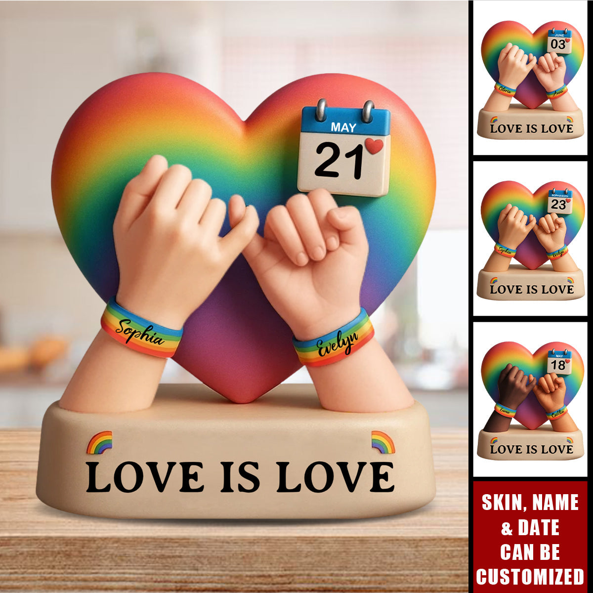Love Is Love - Personalized LGBT Support Acrylic Plaque