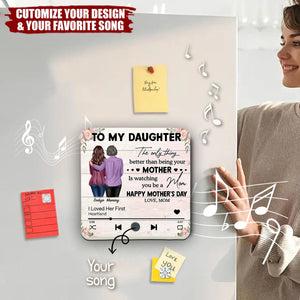 To My Daughter From Mom - Personalized Music Fridge Magnet, Mother's Day Gift For Daughter