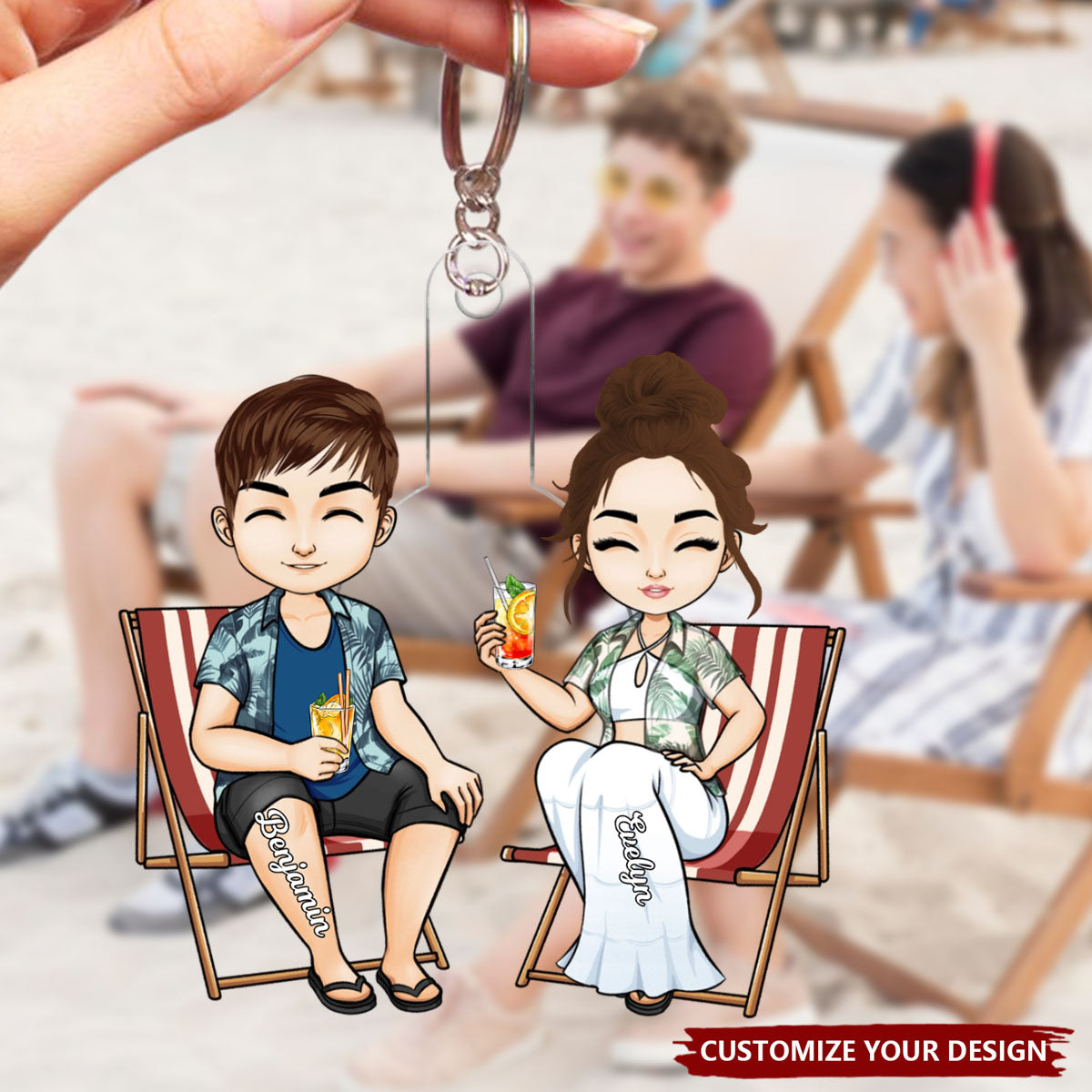Couple Trip In Progress - Personalized Acrylic Keychain