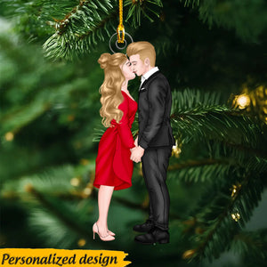 Personalized Gift For Couple Christmas Ornament Couple Kissing